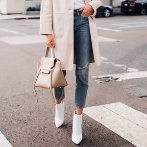 MANOLO BLAHNIK Insopo Retro Calf Leather Heeled Ankle Boots